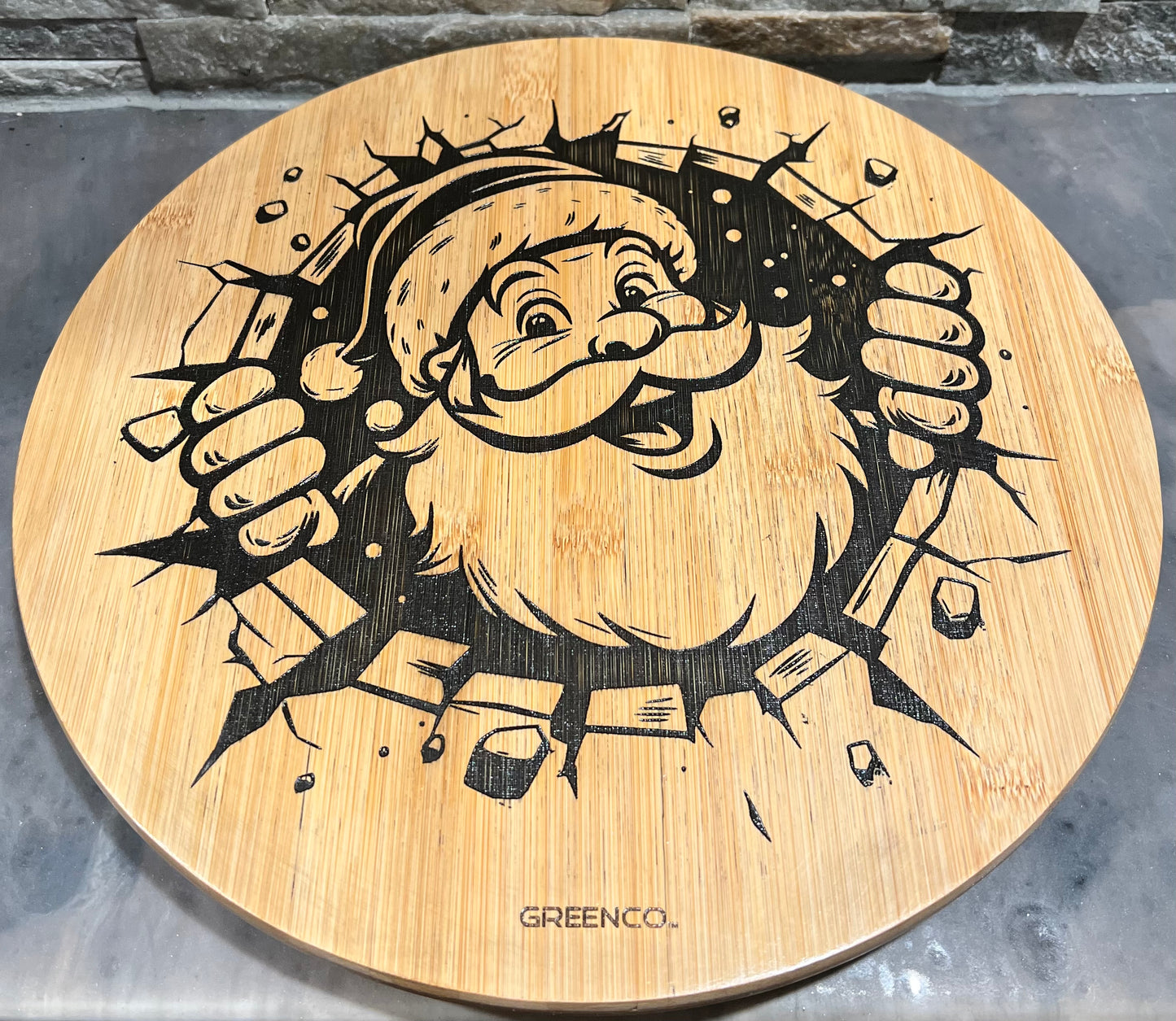 Pop out Santa Cookie Lazy Susan