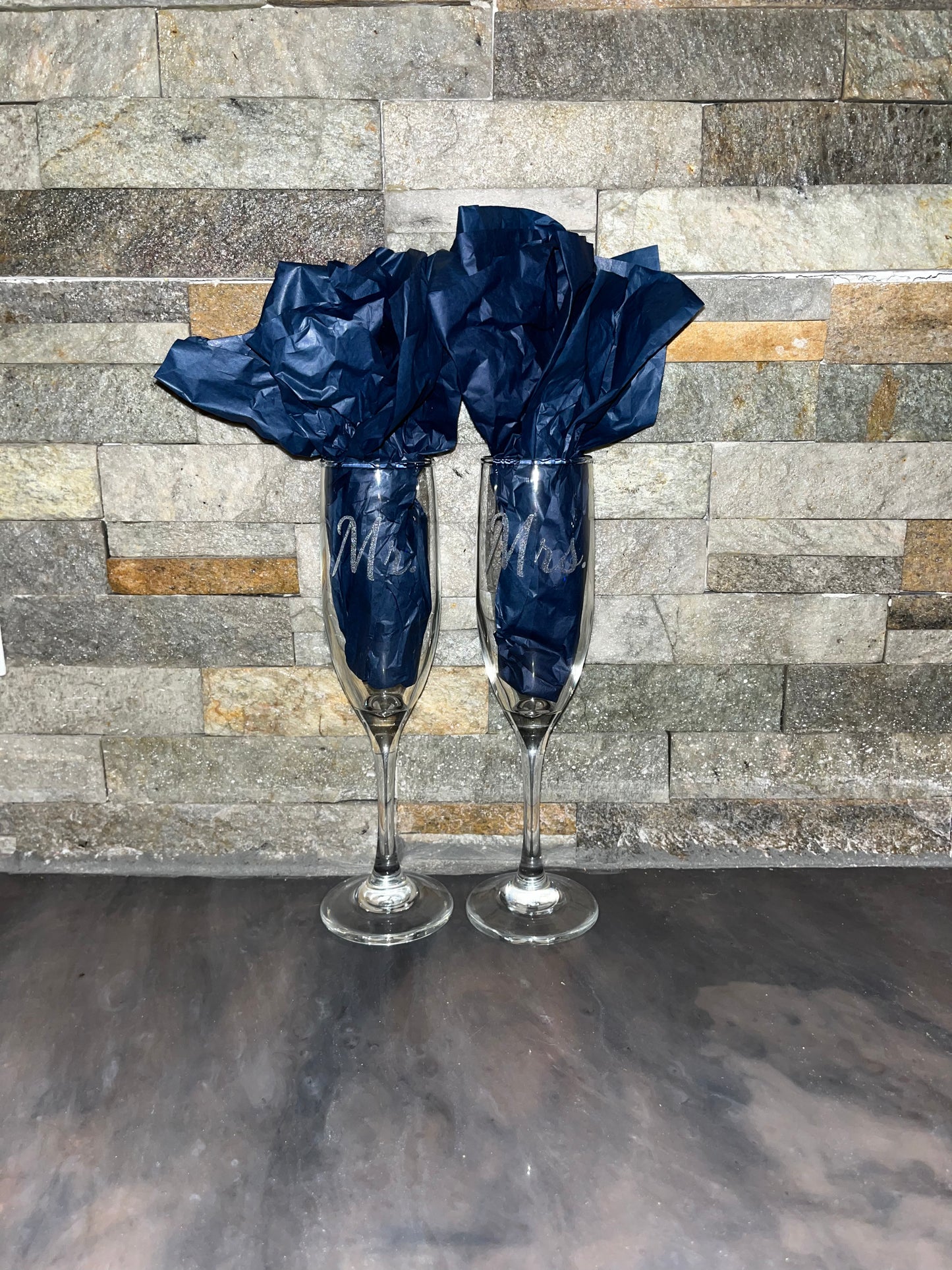 His and Hers Champagne Flute - Personalized