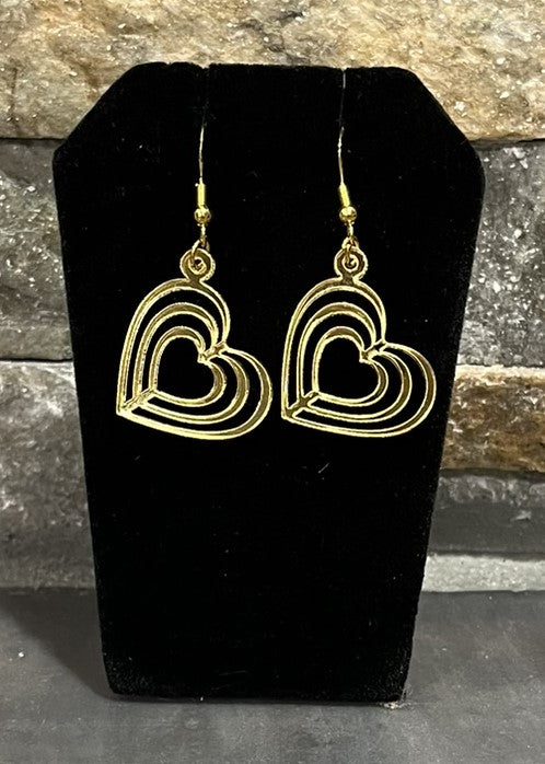 Mirrored Gold Acrylic Earring Set - Trio
