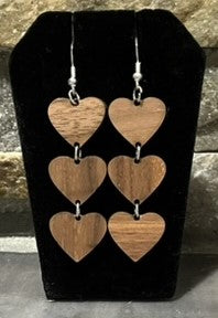 Dangling Solid Heart Earrings